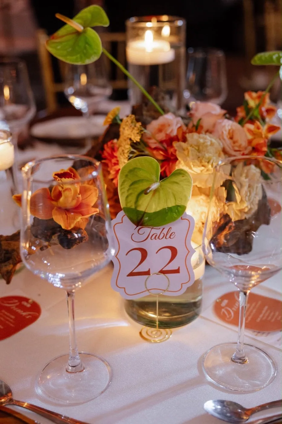 Centro de mesa floral para boda
