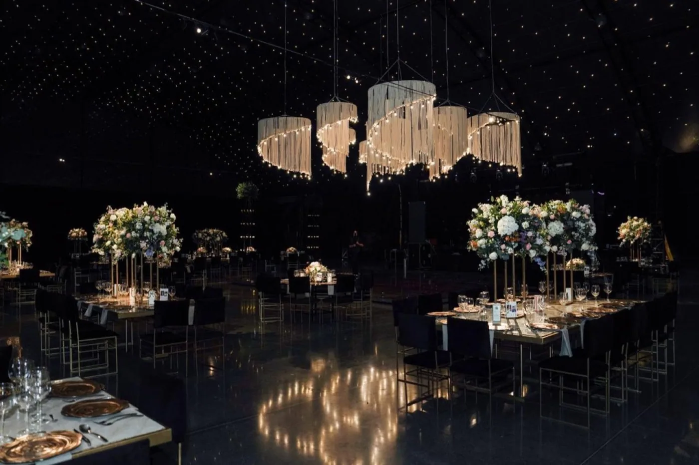 Centro de mesa floral para boda