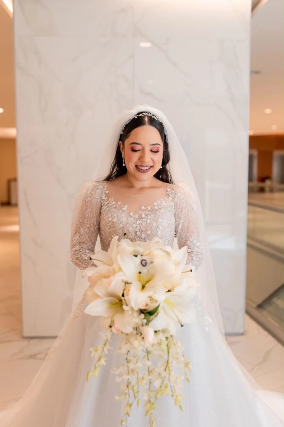 Ramo de novia con diseño floral artesanal