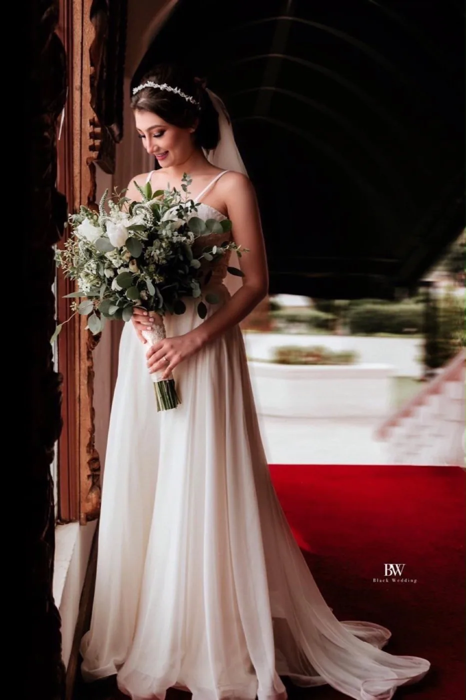 Ramo de novia con diseño floral artesanal