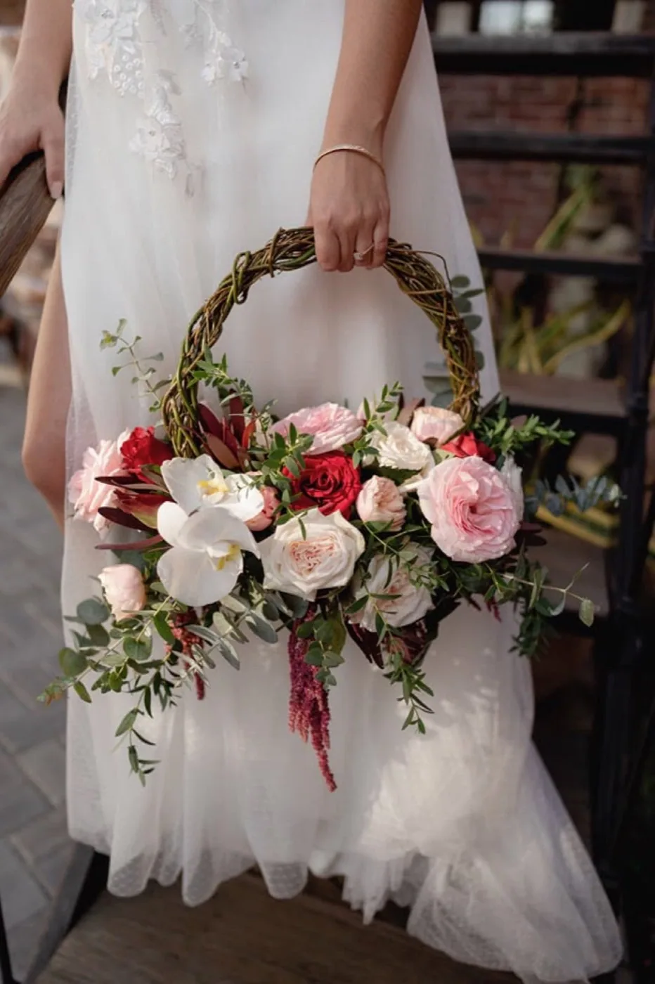 Ramo de novia con diseño floral artesanal